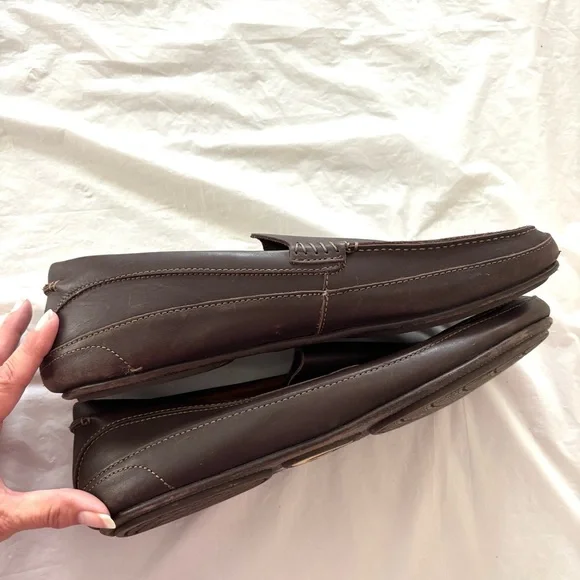 Olukai Kulana leather brown loafers SZ 13 NWOT - Picture 9 of 13